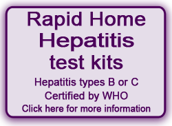 Buy rapid home hepatitis B or hepatitis C instant test kits for instant hepatitis B or hepatitis C home test results