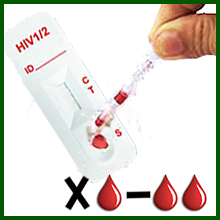 How to use HIV Home Kit rapid HIV instant test kits 7: Drop 1 to 2 drops of blood into the reservoir marked S