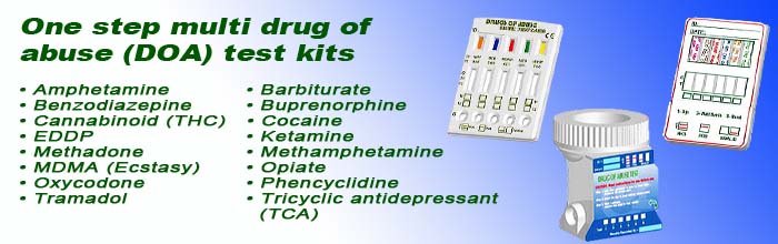 CE certified rapid drug of abuse DOA instant test kits & narcotics instant test kits